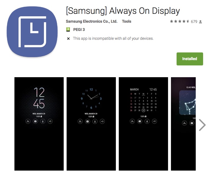 Samsung A52 Always On Display